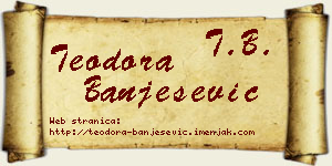 Teodora Banješević vizit kartica